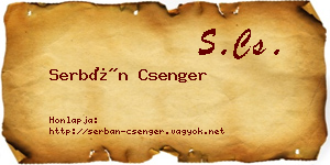Serbán Csenger névjegykártya